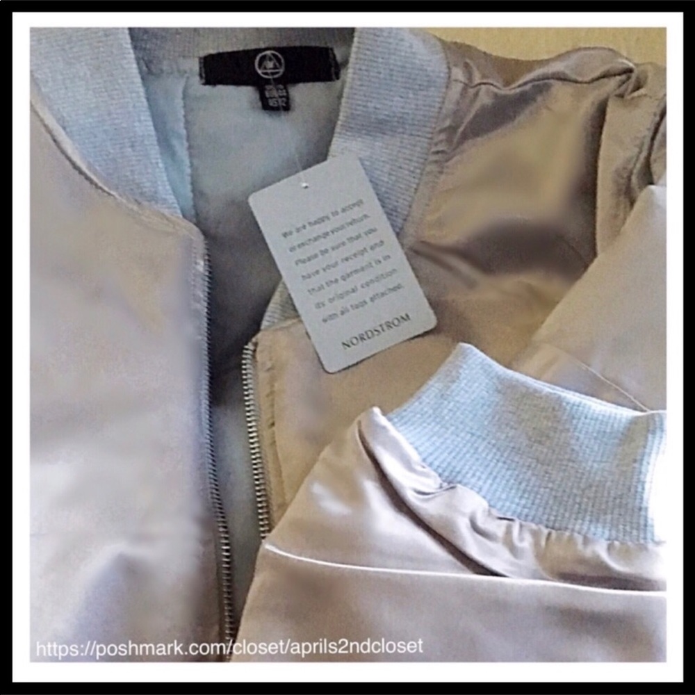 LUXE SATIN MOTO BOMBER JACKET - Picture 5 of 8